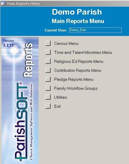 Appendix A To access your Reports menu, look on the tool bar at the top of
