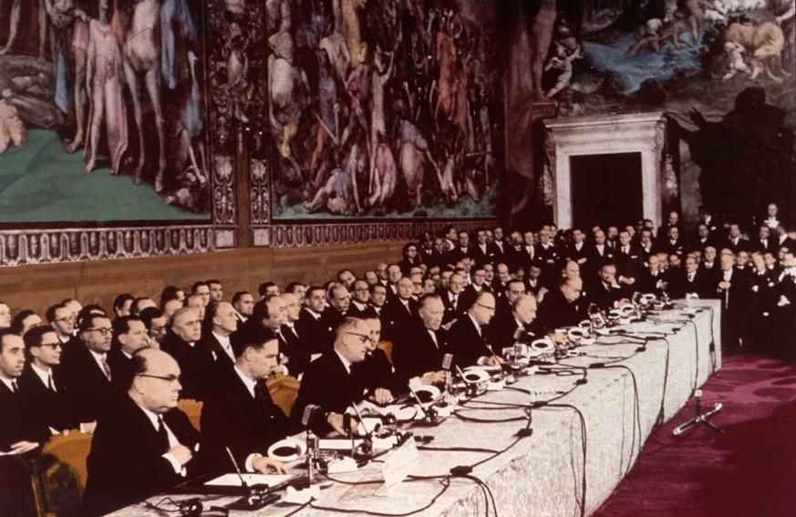 The signing of the Treaty of Rome, in 1957, Which resulted