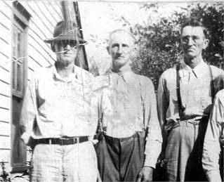 W. Daisy Vaughn b. 28 June 1883 d. 26 November 1972 (Pictured: Vaughn brothers about 1938: L to R: Verse Young Doc Vaughn; Ulysses S Vaughn; Russell Monroe Vaughn). He is survived by his wife, Mrs.