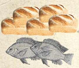 John 6:8-9: (NASB) 8 One of his disciples, Andrew, Simon Peter s brother, said to him, 9 There is a lad here who has five barley loaves and two fish, but what are these for so many people?