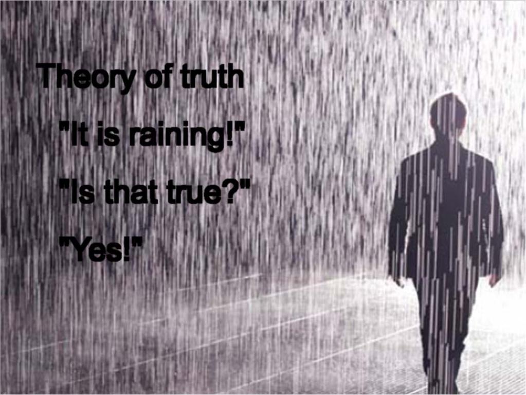 Theory of truth "It is raining!