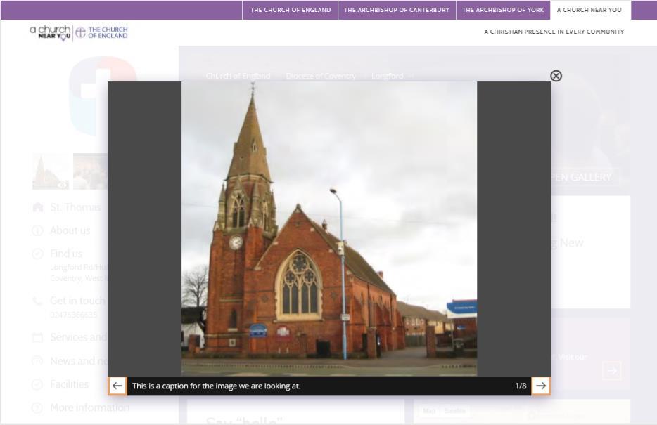 Churches will now be able to add up to 20 images.