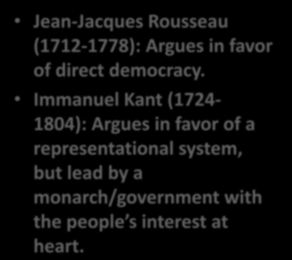 KEY PLAYERS IN SOCIAL CONTRACT THEORY Jean-Jacques Rousseau