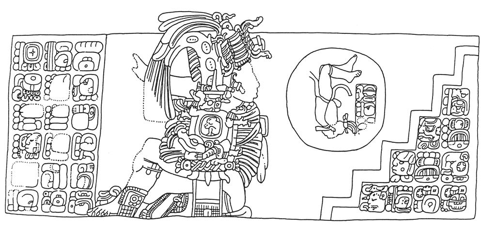 Figure 32: Yaxchilan Hieroglyphic Stariway 2 StepVIII Drawing by Linda Schele David