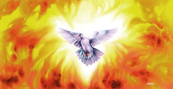 Come Holy Spirit. Fill the hearts of your faithful and kindle in us the fire of your love. Send forth your spirit and we shall be created and you shall renew the face of the earth!