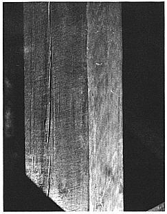 14 Old- Time New England FIG. 8. DETAIL OF QUEEN POST, SHOW- ING PIT SAW MARKS. (Photo by William W. Owens, Jr.