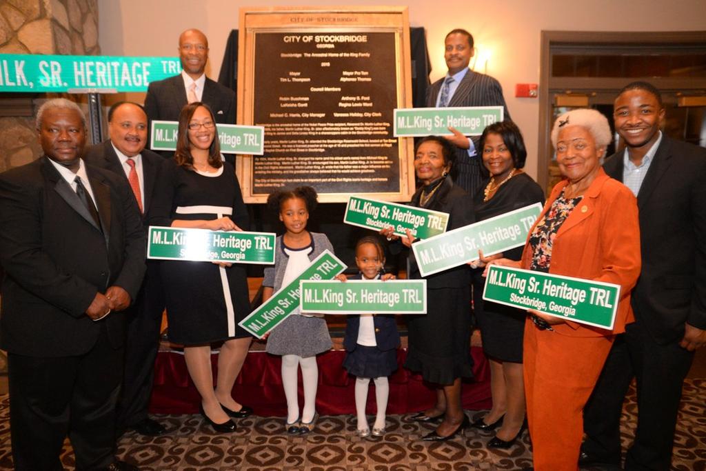 Stockbridge Martin Luther King, Sr. Historic Preservation Committee Honored by Martin Luther King, Jr.
