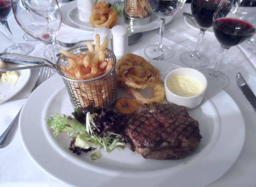 My Steak Dinner in Victory Club, London
