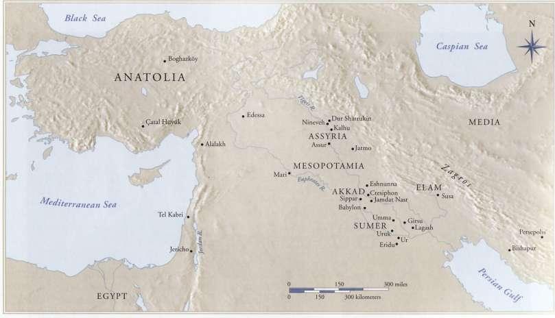 Map of the Ancient Near East Mesopotamia: the