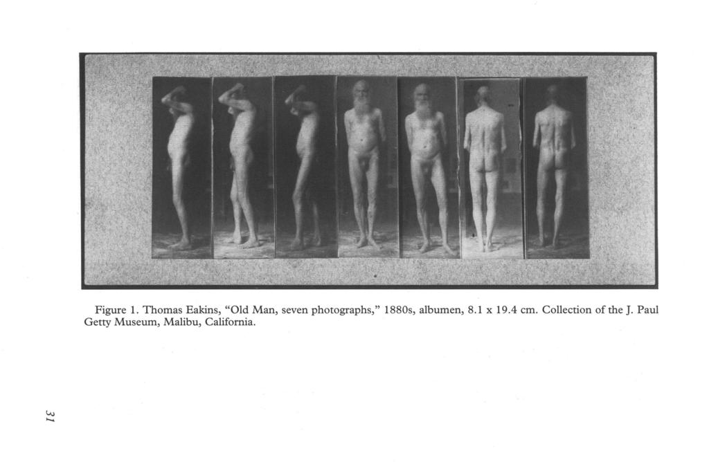 Figure 1. Thomas Eakins, "Old Man, seven photographs," 1880s, albumen, 8.