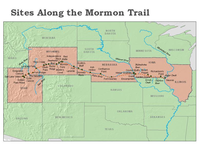 Much of the Mormon Trail followed,