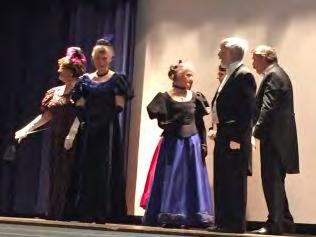 After a acknowledgement gracious of the distinguished guests, Regent Wilson invited a troop of Cincinnati DAR ladies to the stage to reenact the first two meetings of the