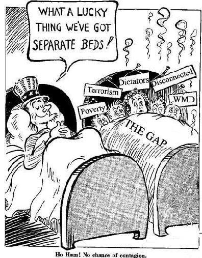 You may remember seeing a cartoon by him about how America didn't want to get involved in WWII. Look at this Cold War cartoon.