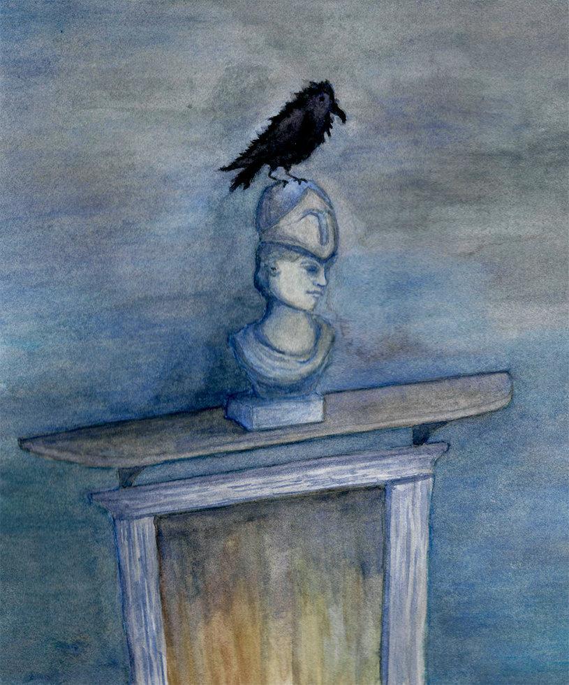 In the poem, a raven a symbol for death lands on a statue (bust) of Athena the Greek symbol for wisdom. In Edgar Allan Poe s poem, The Raven, symbolism is used cleverly.