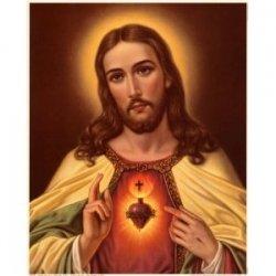 Let s say together 3x, Beloved Jesus, place your Sacred Heart over mine. (Show picture on screen.
