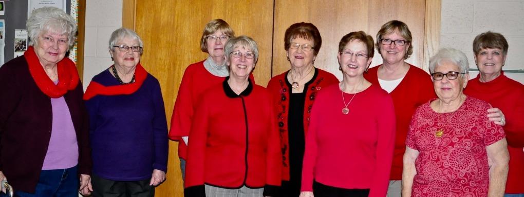The United Methodist Women urged women to wear red in February 2018 to mark our Red Zone accomplishment of informing and eliminating Human Trafficking.