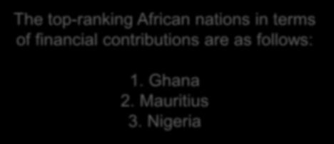 The top-ranking African nations in