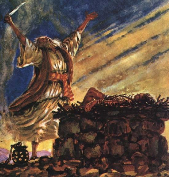 Abraham s Test Then God said, "Take your son, your only son, whom you love Isaac and go to the region of Moriah. Sacrifice him there as a burnt offering on a mountain I will show you.
