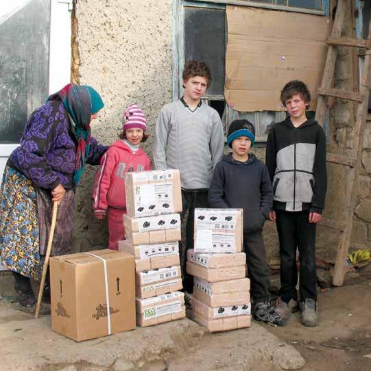 The father of these children in Romania is an alcoholic and doesn t provide for the family. Enviro-Brick heating logs helped keep their home warm during the winter months.