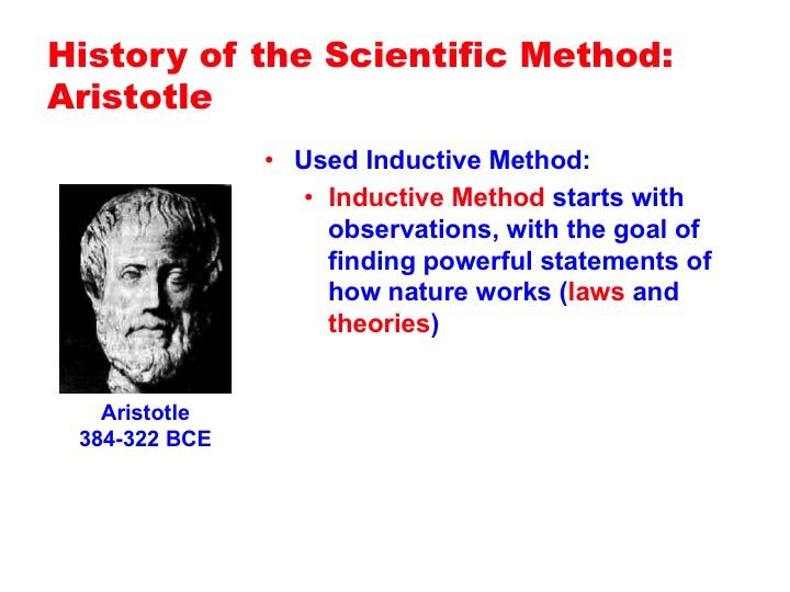 Screen 18: Aristotle, the ancient Greek philosopher, is often credited with laying the foundations for the Scientific Method.