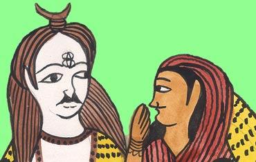 ...Marriage To Parvati He even described his impossible habits: drunken revelry, intoxication, his ascetic excesses, his fascination for cremation grounds and so forth.