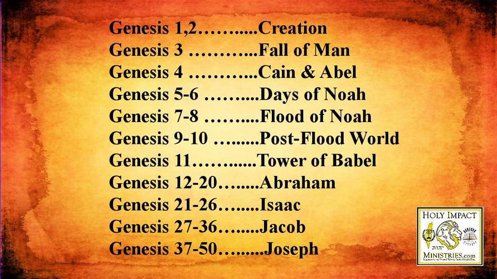 As we have journeyed through the first 10 chapters of the book of Genesis we talked about a lot of different things.