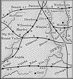 TRAVEL KANSAS NORTH TO SOUTH EAST TO WEST by Neal E. Danielson Figure 1 Labette County Figure 2 Labette Co.