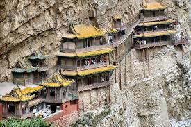 DAY 3 MON MAY 16: Datong - Hanging Monastery - Hengshan Wutaishan Transfer to visit Hanging Monastery (Xuan Kong Temple), which is built into a cliff 75m above the ground.