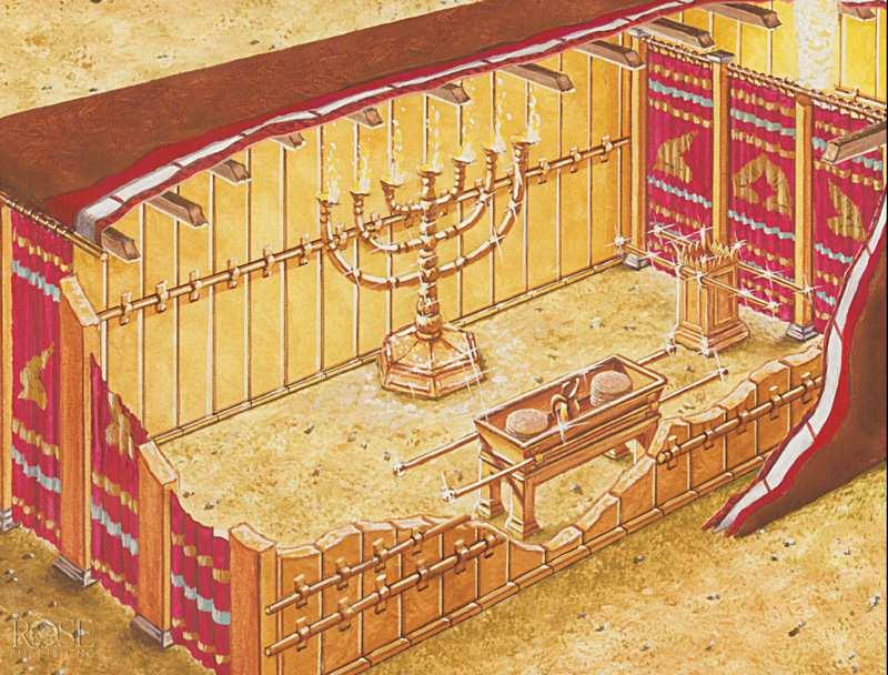 22 He put the table in the tabernacle of meeting, on the north side of the tabernacle, outside the veil; 23 and he set the bread in order upon it before the Lord, as the Lord had commanded Moses.