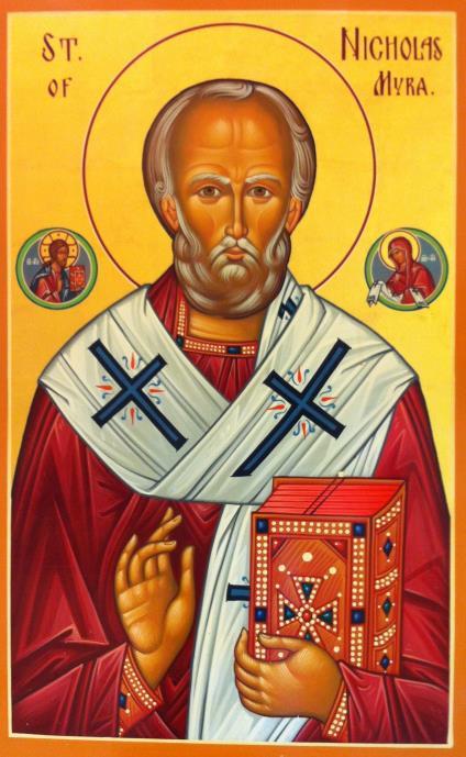 St. Nicholas of Myra The true story of Santa Claus begins with Nicholas, who was born in the third century in the village of Patara.