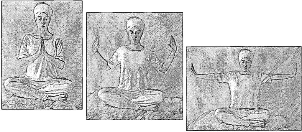 Met:li-ta-tion -to Open -the Heart Originally taught by Yogi Bhajan in 1971 Sit in an Easy Pose, with a light jalandhar bandh. EYE POSITION: The eyes closed, looking up, focusing at the Brow Point.