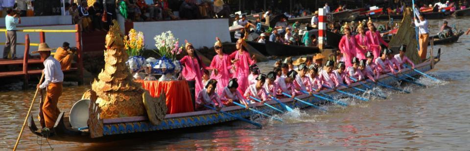 Serene Inle Lake is famed for it's beauty and rich culture; villages built on stilts, floating gardens and markets and strange rowing styles of the local Intha.