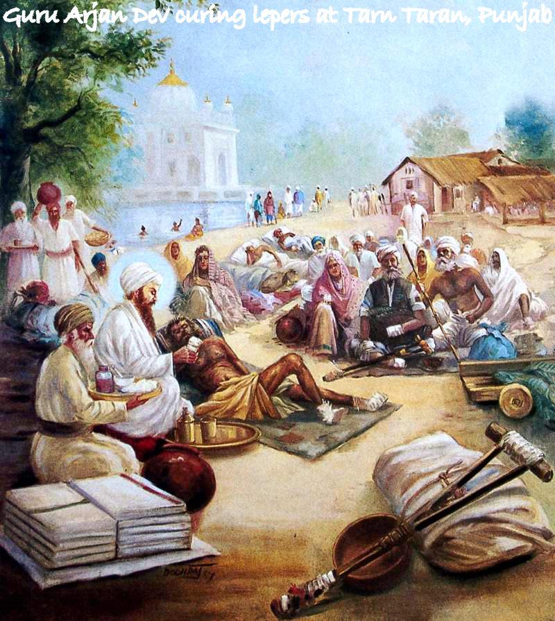 Dasvandh for All Dasvandh wasn t just for building Harmandir Sahib and sarovars. Guru Arjan Sahib built hospitals, like this one for lepers that he built at Tarn Taran Sahib.