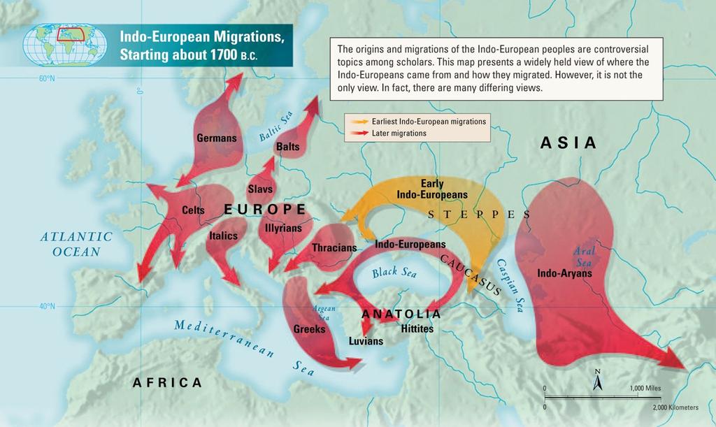 An Unexplained Migration The human or animal population had grown
