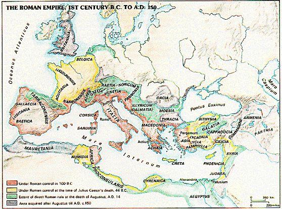 EARLY ROMANS - Not war like or prosperous - Essential link between trade routes - Divided into two
