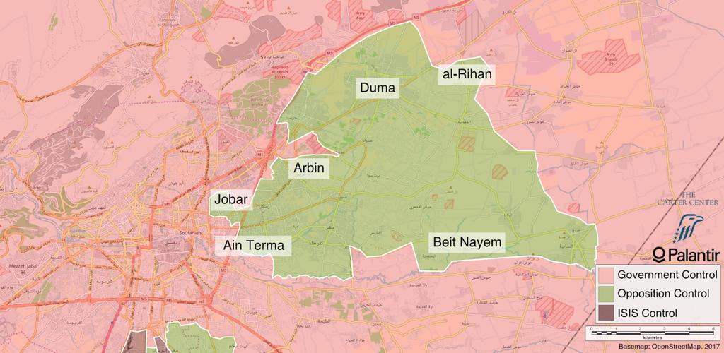 Weekly Conflict Summary August 31-September 06, 2017 Figure 4 - Frontlines around the Eastern Ghouta by September 05 Developments within the opposition On August 30, the Syrian Islamic Council (SIC)