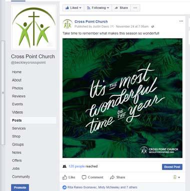Like Cross Point on Facebook Did you know the best way to keep up-to-date with the latest news, pictures, and info about upcoming events is by liking Cross Point s facebook page?