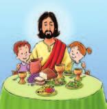2. Jesus Loved to Eat with Friends! Think of the person who loves you most. Now think about him or her caring for you, or doing something kind. That shows you a little of who Jesus is.
