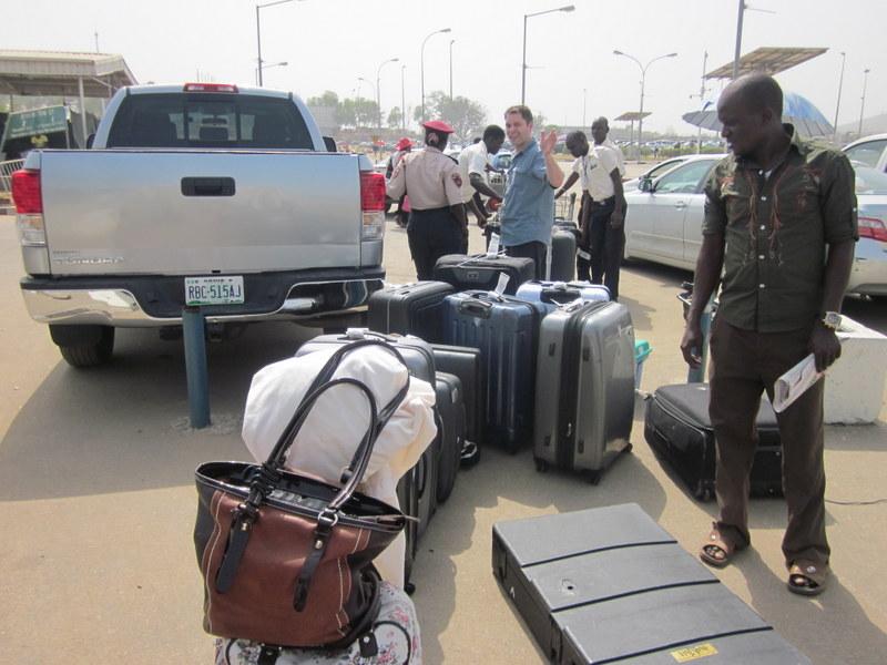 KAFANCHAN Our arrival in Abuja with some of our luggage From the Congress we flew into Abuja and travelled to Kafanchan for the 50 th birthday celebration of Apostle Emmanuel Kure.