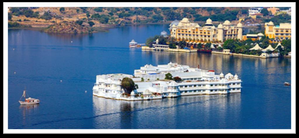 This beautiful resort is situated above a blue lake and a land dotted with ancient Hindu and Jain Temples.
