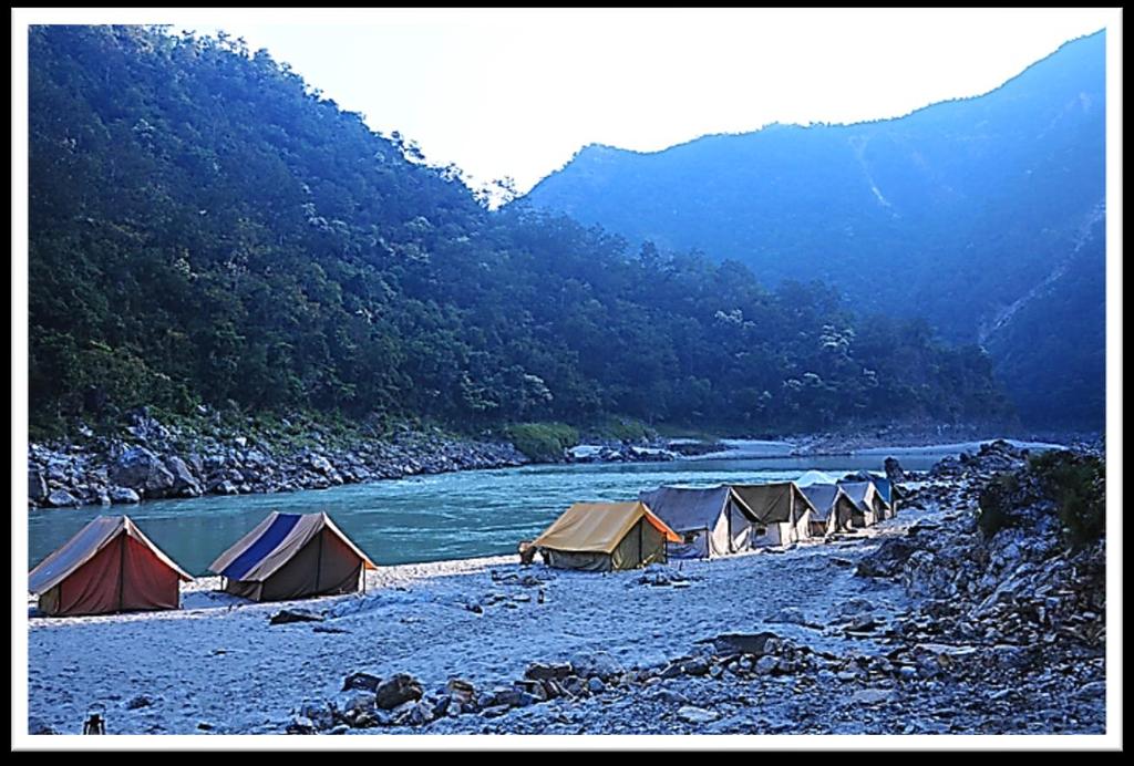 Beach Camp After our morning meditation and a delicious breakfast, we will follow the Allakananda River to the holy town Devaprayag. This is where the holy Ganga gets her name.