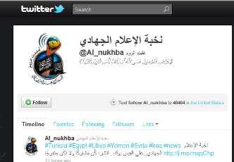 it also uses Twitter. The Jihadi Media Elite media group recently opened a Twitter account. 31 30 http://www.facebook.