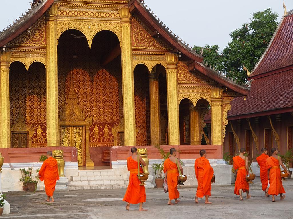 Friday, March 29: Luang Prabang Visit a Buddhist temple this morning to learn about the practice of Theravada Buddhism and meditate with the monks and novices of the temple.