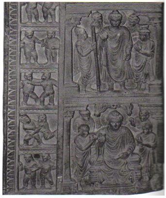 UNSUCCESSFUL ATTEMPT OF MEASURING THE GAUTAMA BUDDHA 145 Figure 3 The Attempt of Measuring Budha, Grey schist, Provenance Unknown, Lahore Museum, (Fig. No. 361) In fig. no.