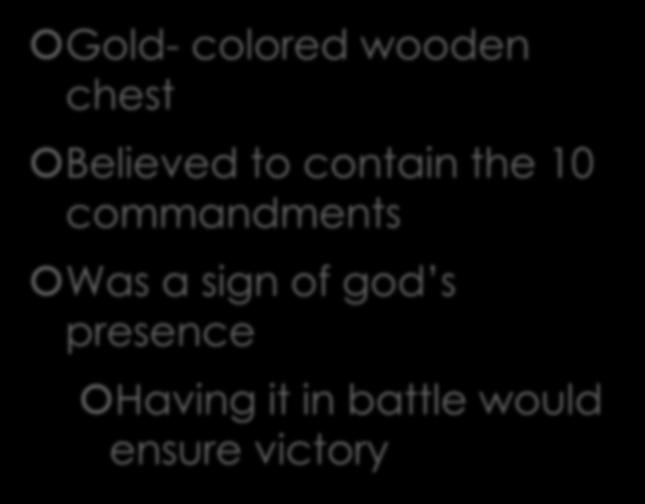 Ark of the Covenant Gold-