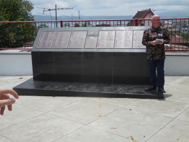 The Honour Wall with the names of all the veterans who served on Ambon and returned to Australia.