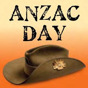Anzac Day Parade Dardanup - 25th April Anzac Day falls on the last Monday of the Term One holidays this year. The Dardanup Anzac Day Parade takes place as usual at 9am.
