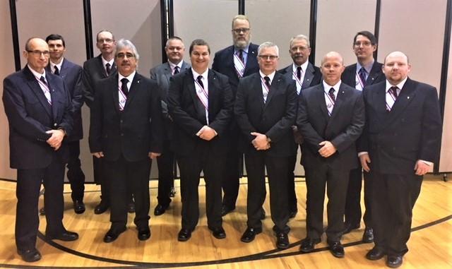 New Sir Knights after completion of the Patriotic Fourth Degree in Casper on February 4. DEGREES IN CASPER Council 9917 and Assembly 1224, both from Casper, hosted a unique event on Feb 3 & 4 th.