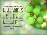 key to bearing fruit in our lives as believers (John 15:4-5) We must refuse to allow the