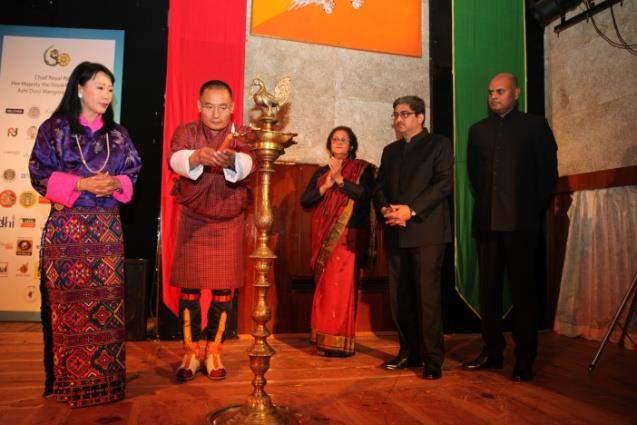 Dorji Wangmo Wangchuck at the India House Complex by lightening of the lamp.